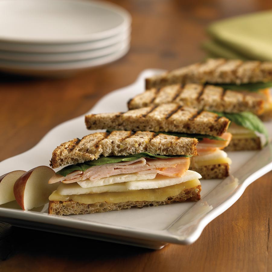 Ontario Apple, Aged Cheddar and Smoked Turkey Panini